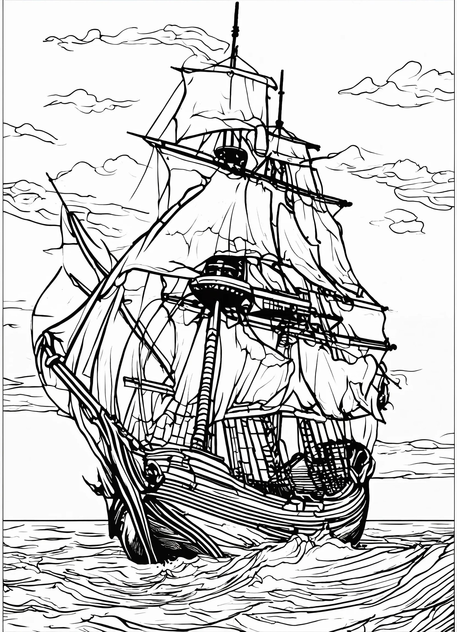 Home high detail coloring book page (15)